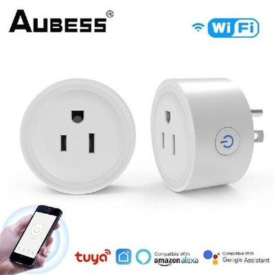 Aubess Tuya WiFi Smart Socket Gauge Plug AI Speaker Voice