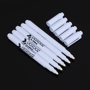 5pcs White Liquid Chalk Pen Black Board Marker Erasable Chal