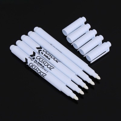 5pcs White Liquid Chalk Pen Black Board Marker Erasable Chal
