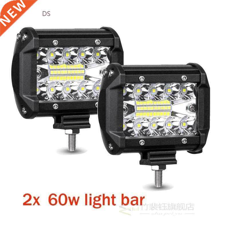 2PCS LED Bar 7 inch LED Light Bar 3 Rows Work Light Combo Be