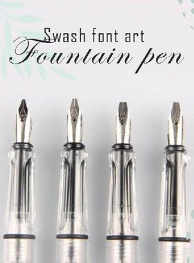Art Font Fountain Pen 1pc transparante fountain pen