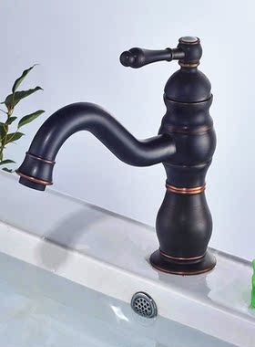Classic Antique Bronze Single Handle Basin Faucet 360Rotatio