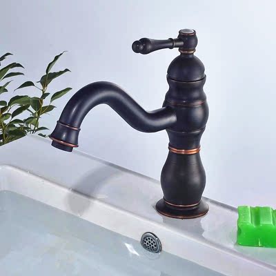 Classic Antique Bronze Single Handle Basin Faucet 360Rotatio