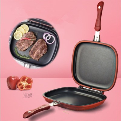 Skillet Grill Pan 32Cm Frying Pan Double-Sided Pan Baking Tr
