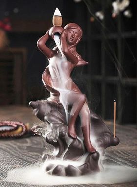 1 Set Incense Burner Woman Image Decorative Exquisite