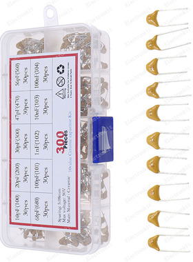 300pcs 10value Monolithic Ceramic Capacitor Assortment Kit D