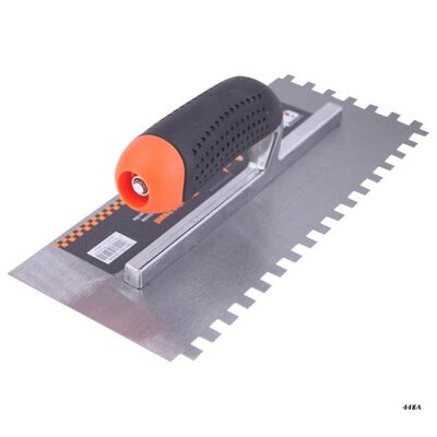 Wood Handle Tooth Trowel Manganese Steel Blade Wall Plaster