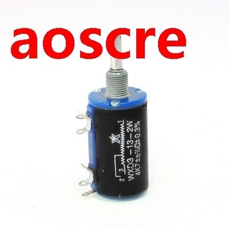 2pcs WXD3-13 4.7K ohm 2 Watts 4mm Round Shaft Rotary Wire Wo