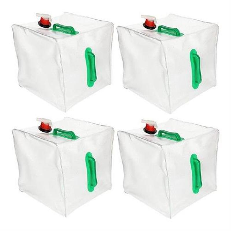 Set Of 4 Foldable Water Canisters With Handle And Pouring