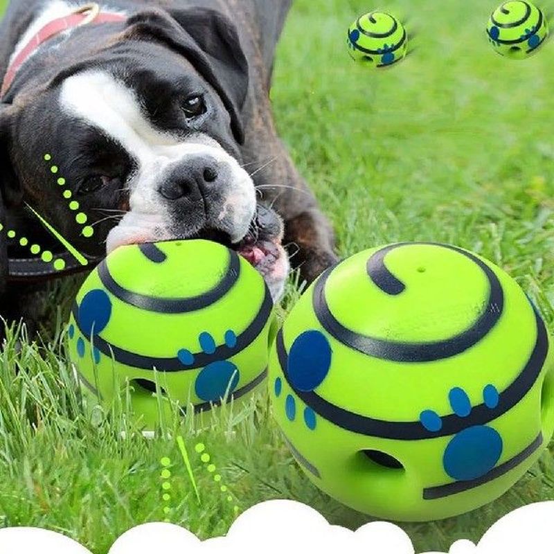 14CM Ball Interactive Dog Toy Fun Giggle Sounds Ball Puppy