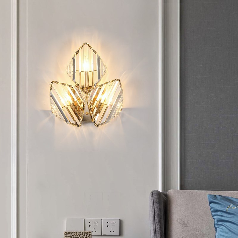 Modern Shell Crystal Wall Lamp Nordic Creative Bedroom Bedsi