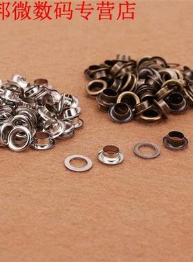 100x zilver en brons oogje   tool set voor 6mm lederen