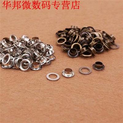 100x zilver en brons oogje   tool set voor 6mm lederen