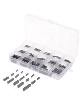 140pcs Round Ended Feather Key Parallel Drive Shaft Keys Set