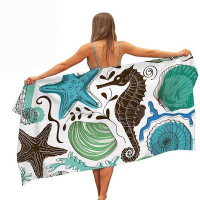 HELENGILI Yoga-Mat Microfiber-Pool Sand Beach-Towel Swim-Bla