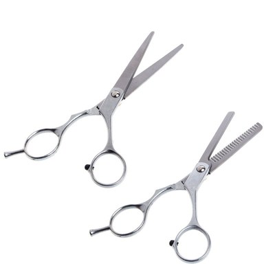 2 pc Professional Hair Cutting Thinning Scissors Shears Barb