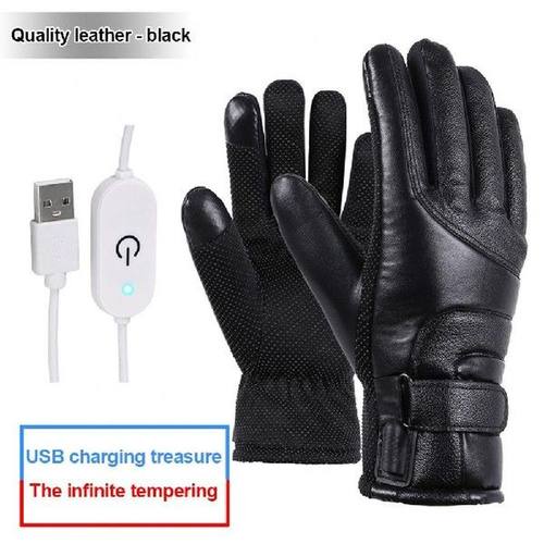 Men Heated Gloves Rechargeable USB Hand Warmer Electric