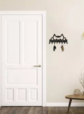 Key Holder for Wall Mount Cat Sweet Home Decorative 8 Hooks