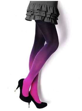 New Women	s 120D Velvet Tights Candy Color Gradien