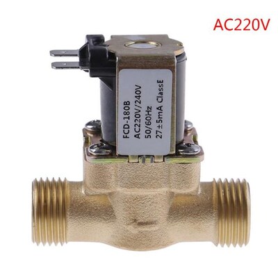 1PC DC 12V 24V AC 220V G1/2'' Brass Electric Solenoi