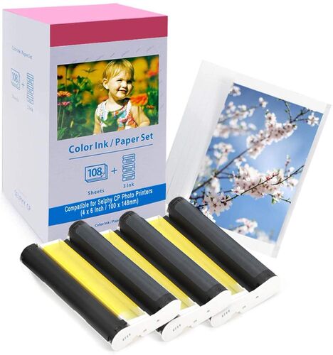 Replacement Canon Selphy Ink and Paper CP1300, KP-108IN Self
