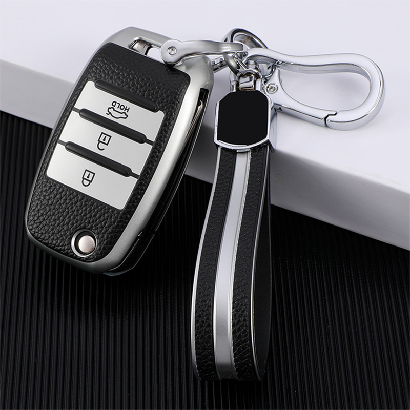 3 Buttons TPU Leather Car Key Case For Kia Rio 3 K2 Ceed Cer