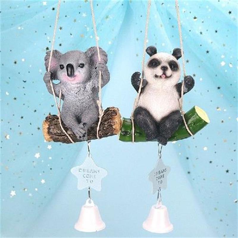 1Pcs Creative Forest Panda Sloth Animal Wind Chime Bedroom