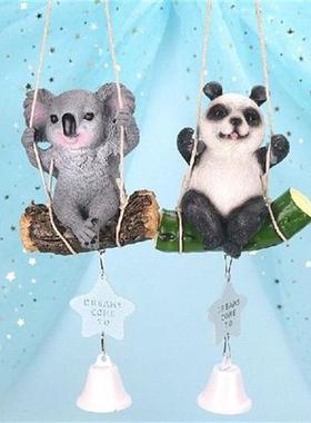 1Pcs Creative Forest Panda Sloth Animal Wind Chime Bedroom
