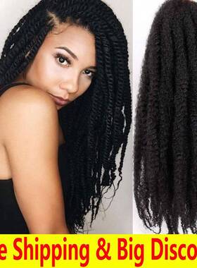 marley braiding crochet hair afro curly twists box extension