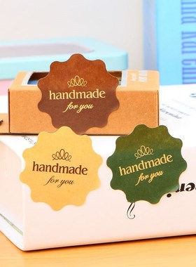 New Rushed Handmade 120pcs Adhesive Stickers Kraft Label St