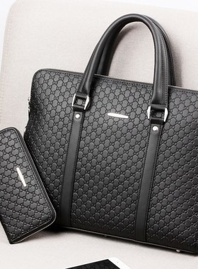 Men's Business Briefcase Double Layers Handbag Hot Sale