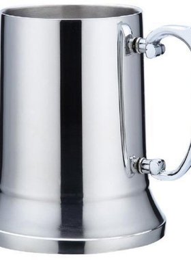 Tankard Stein Double Wall Beer Milk Mugs With Handgrip Coffe