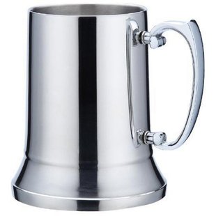 Tankard Stein Double Wall Beer Milk Mugs With Handgrip Coffe