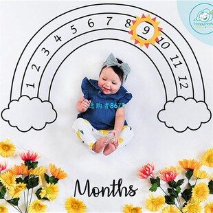 Infant Baby Milestone Blanket Photo Photography Prop Blanket