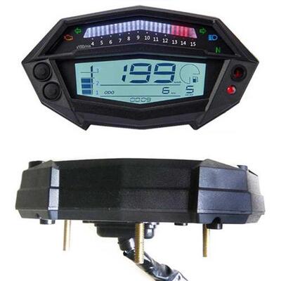 niversal Motorcycle Speedometer LCD Screen Odometer Gauge Sp