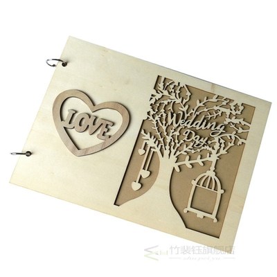 Fenkicyen Wedding Guestbook Wooden Guest Signature Wedding B