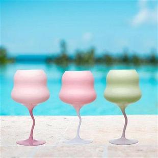 1Pc Candy Clash Color Cream Goblet Crystal Glass Home Wine