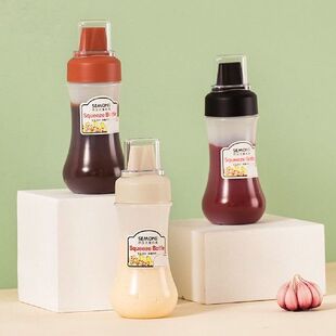 350ML Sauce Squeeze Bottle Five Hole Plastic Ketchup Bottle