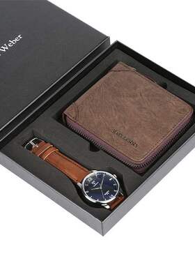 Men Luxury Watch Gifts Set For Wallet Quartz Wristwatch男士