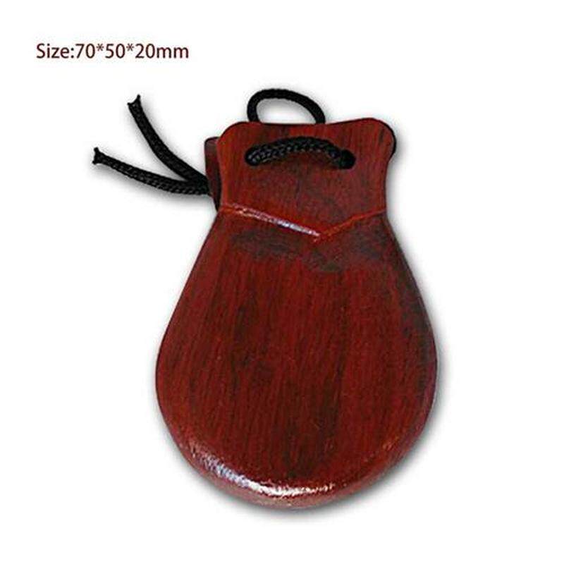 Orff world A Pc Wooden Castanets Wood Percussion Flamenco M