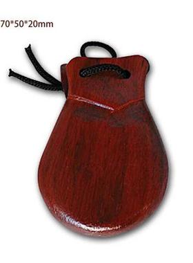 Orff world A Pc Wooden Castanets Wood Percussion Flamenco M