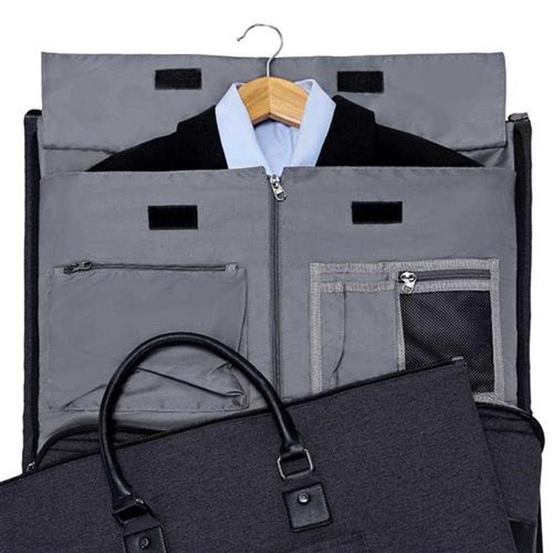 Grey Carry On Business Travel Duffel Bag Cosmetic Bag Overni