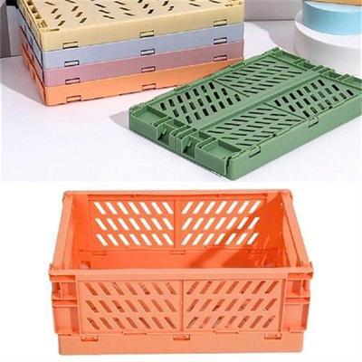 Collapsible Crate Plastic Folding Storage Box Basket