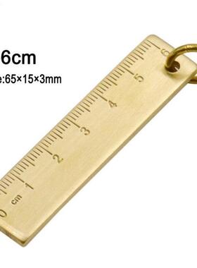 1Pcs 6CM Vintage Brass Ruler Tools Metal Copper Ruler Studen