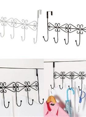 Over The Door Hanger with 5 Hooks Decorative Clothes Holder