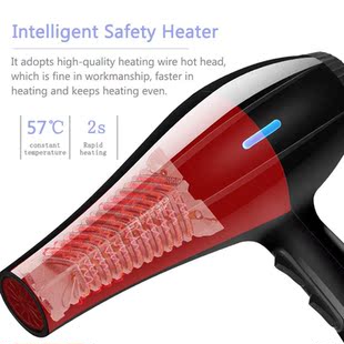 220V Hair Dryer Blow Air with Concentrator Nozzles Diffuser