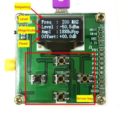 8ghz 1-8000mhz Oled Rf Power Meter -55 ~ -5 Dbm   Sofware Rf