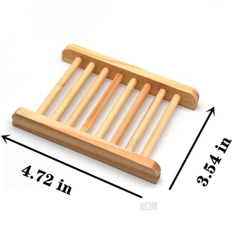 10 PCS Wooden Bamboo Soap Holder Dish Bathroom Shower Plate