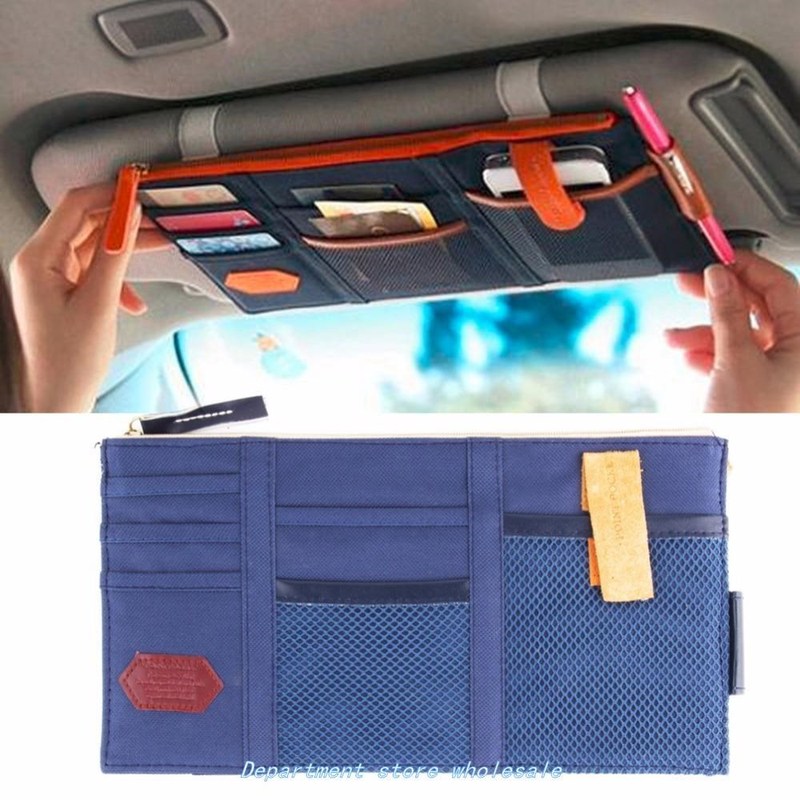 2017 New Navy Blue Car-stylingCard Storage CD Holder In-Car