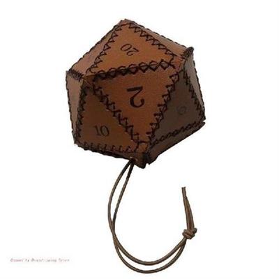 Polygonal Board Game  Bag PU Leather Drawstring Pouch